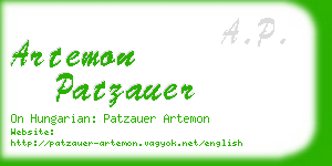 artemon patzauer business card